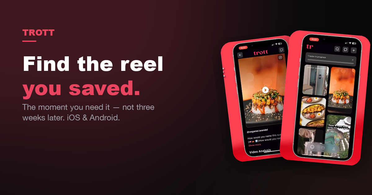 Show HN: Trott – search,sort,extract social media videos(ig,yt,tiktok)